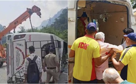 उत्तराखंड: सड़क पर पलटी बस, दो की जान गई, 12 लोग घायल