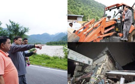देहरादून में बादल फटने से 10 लोगों की मौत, मुख्यमंत्री धामी ने किया घटनास्थल का निरीक्षण