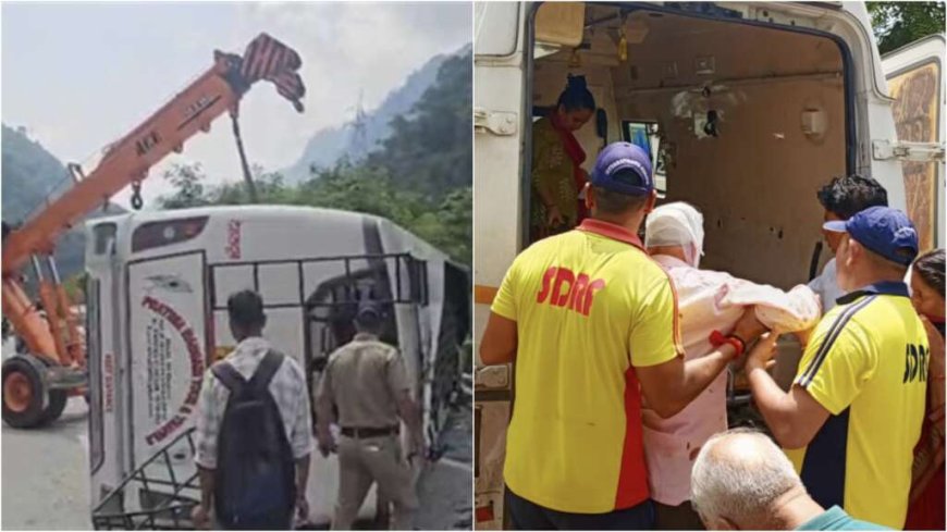 उत्तराखंड: सड़क पर पलटी बस, दो की जान गई, 12 लोग घायल