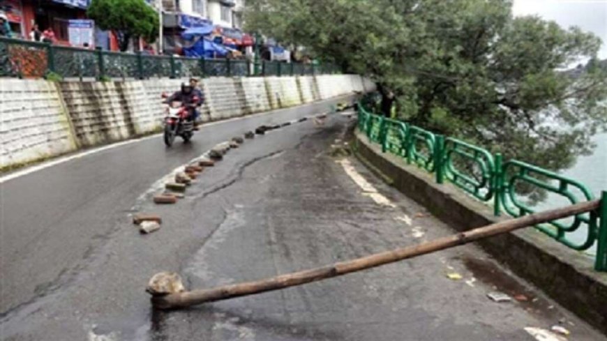 नैनीताल लोअर मॉल रोड पर भू-धसाव: यातायात पर अस्थायी रोक, प्रशासन ने लिया सुरक्षा का ध्यान
