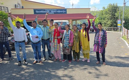 राइका भेंटा में शिक्षकों की कमी के विरोध में ग्रामीणों का प्रदर्शन
