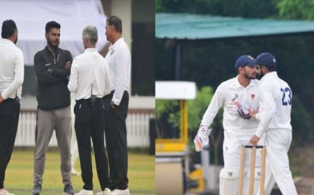 रामनगर में रणजी ट्रॉफी मैच, रेलवे के खिलाड़ियों के बीच आपस में हुई नोकझोंक !