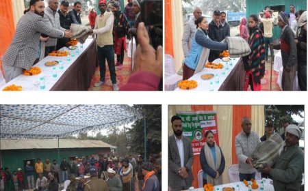 लालकुआं : DM के निर्देश पर मजदूरों को बांटे गए कम्बल, SDM और विधायक रहे मौजूद