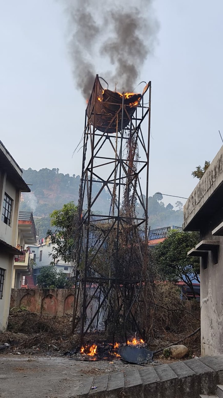 पंडित बद्रीदत्त पांडे परिसर में पानी की टंकी में लगी आग, फायर ब्रिगेड ने पाया काबू