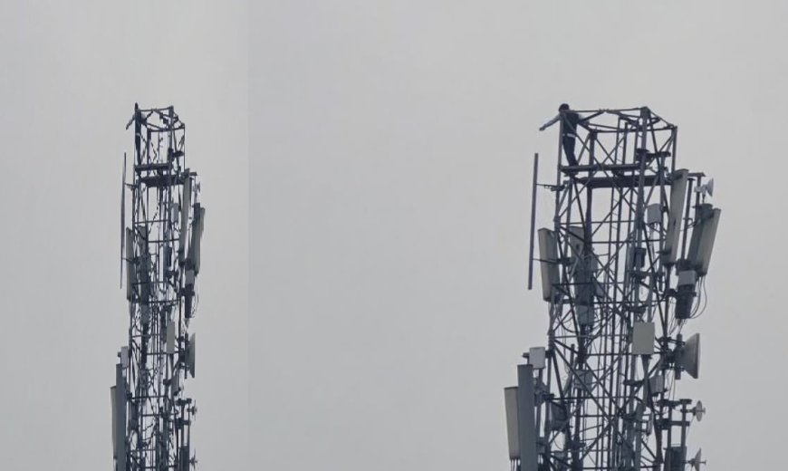 उत्तराखंड: यहाँ शराब के नशे में युवक मोबाइल टावर पर चढ़ा