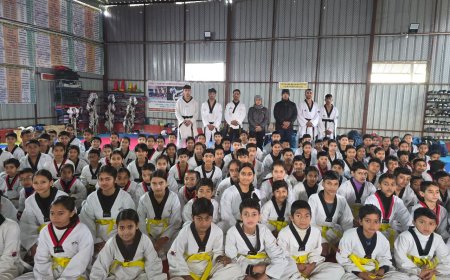 ताइक्वांडो एसोसिएशन ऑफ उत्तराखंड के अंतर्गत जिला ताइक्वांडो खेल संघ बागेश्वर के तत्वाधान मे कलर बेल्ट का हुआ आयोजन