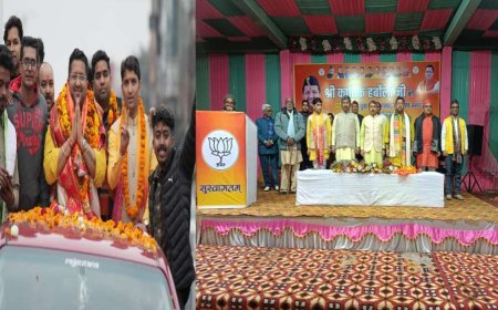 उत्तराखंड युवा मोर्चा मंत्री कार्तिक हर्बोला का हल्द्वानी में भव्य स्वागत