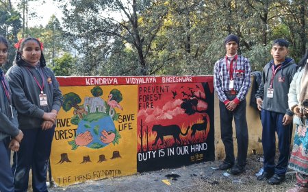 हंस फाउंडेशन ने आयोजित की फॉरेस्ट फायर प्रिवेंशन प्रतियोगिता, बच्चों ने वॉल पेंटिंग से दिया जंगल बचाने का संदेश