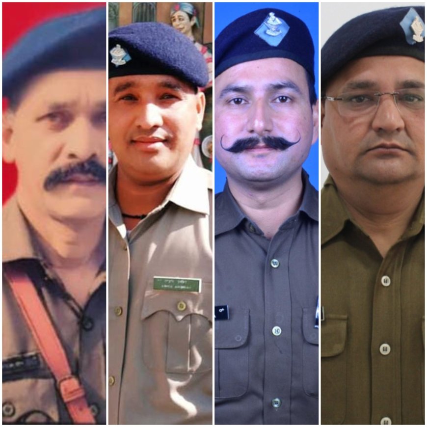 उत्कृष्ट सेवा के लिए बागेश्वर के एक निरीक्षक व तीन पुलिस जवान सम्मानित