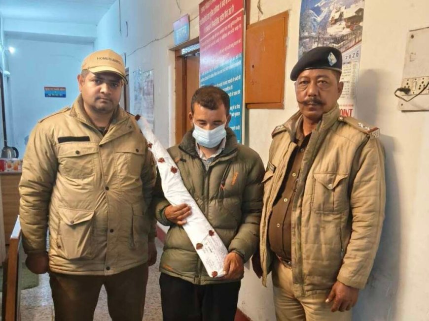 हल्द्वानी: ऑपरेशन क्रैकडाउन में पुलिस का एक्शन जारी, 12 बोर बंदूक और जिंदा कारतूस के साथ युवक गिरफ्तार