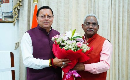 देहरादून: मुख्यमंत्री पुष्कर सिंह धामी से मिले नवनियुक्त मंत्री