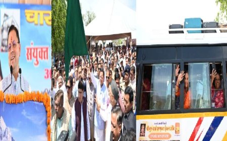ऋषिकेश से चारधाम यात्रा 2026 की शुरुआत, मुख्यमंत्री धामी ने बसों को दिखाई हरी झंडी