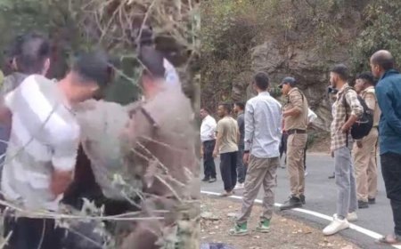 पौड़ी गढ़वाल में दर्दनाक सड़क हादसा: खाई में गिरी कार से एक की मौत, पांच घायल