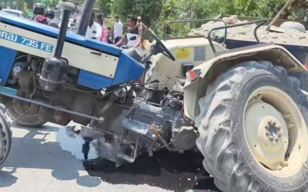 हल्द्वानी: तेज रफ्तार का कहर, कार की टक्कर से ट्रैक्टर टूटा दो टुकड़ों में