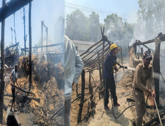उत्तराखंड: गुर्जर बस्ती में भीषण आग, 6 घर जलकर हुए राख
