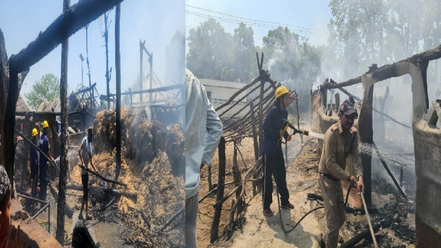 उत्तराखंड: गुर्जर बस्ती में भीषण आग, 6 घर जलकर हुए राख