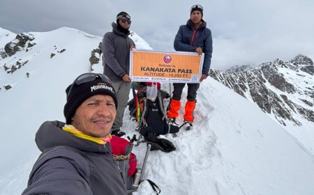 15,092 फीट ऊंचे कनकाटा पास पर जीतू दानु टीम का परचम, तीन दिन में पूरा किया चुनौतीपूर्ण ट्रेक