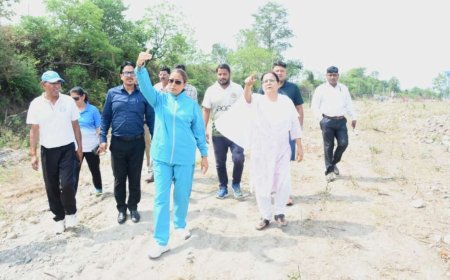 खेल मंत्री रेखा आर्या ने खेल विश्वविद्यालय की भूमि का किया निरीक्षण, खिलाड़ियों के सपनों को बताया तीर्थ