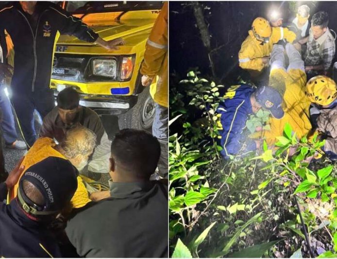 नैनीताल समाचार: भवाली-रामगढ़ मार्ग पर कार दुर्घटना, SDRF ने दंपति का सफल रेस्क्यू किया