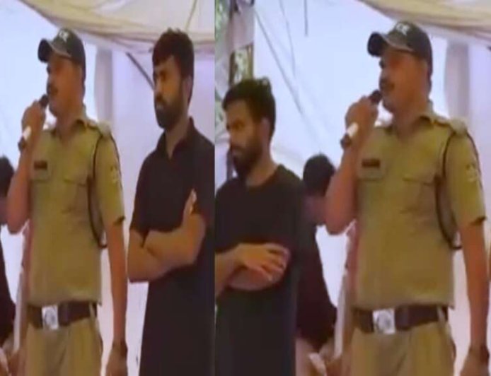 जंतर-मंतर पर विवाद: निलंबित सिपाही की पुलिस वर्दी में छात्रों के सामने बयानबाजी