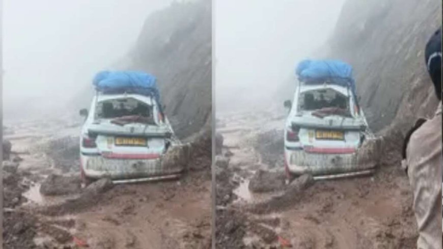 उत्तराखंड में हाईवे पर गिरा भारी बोल्डर, एक ही परिवार के छह लोग अमानवीय स्थिति में फंसे