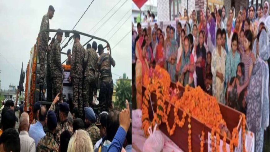 उत्तराखंड के बलवंत सिंह को तिरंगे में विदाई, पत्नी को पति का पार्थिव शरीर देख बहे आंसू